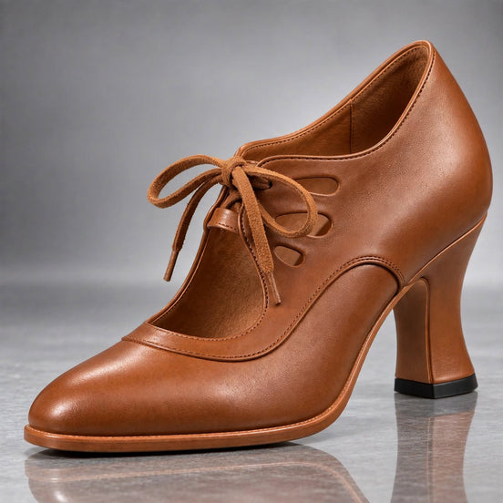 Rosalia | Scarpe con Tacco e Lacci, Tomaia in Pelle