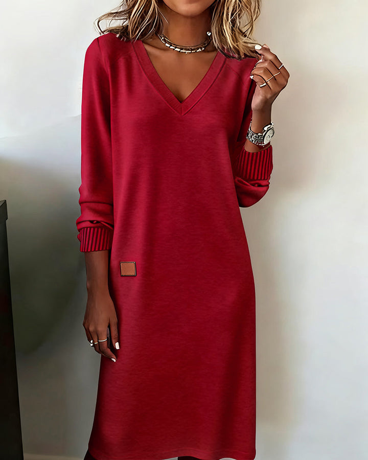 Edera | Abito in Maglia con Scollo a V