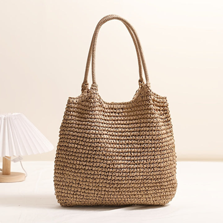 Pia | Borsa a Tracolla in Paglia Intrecciata