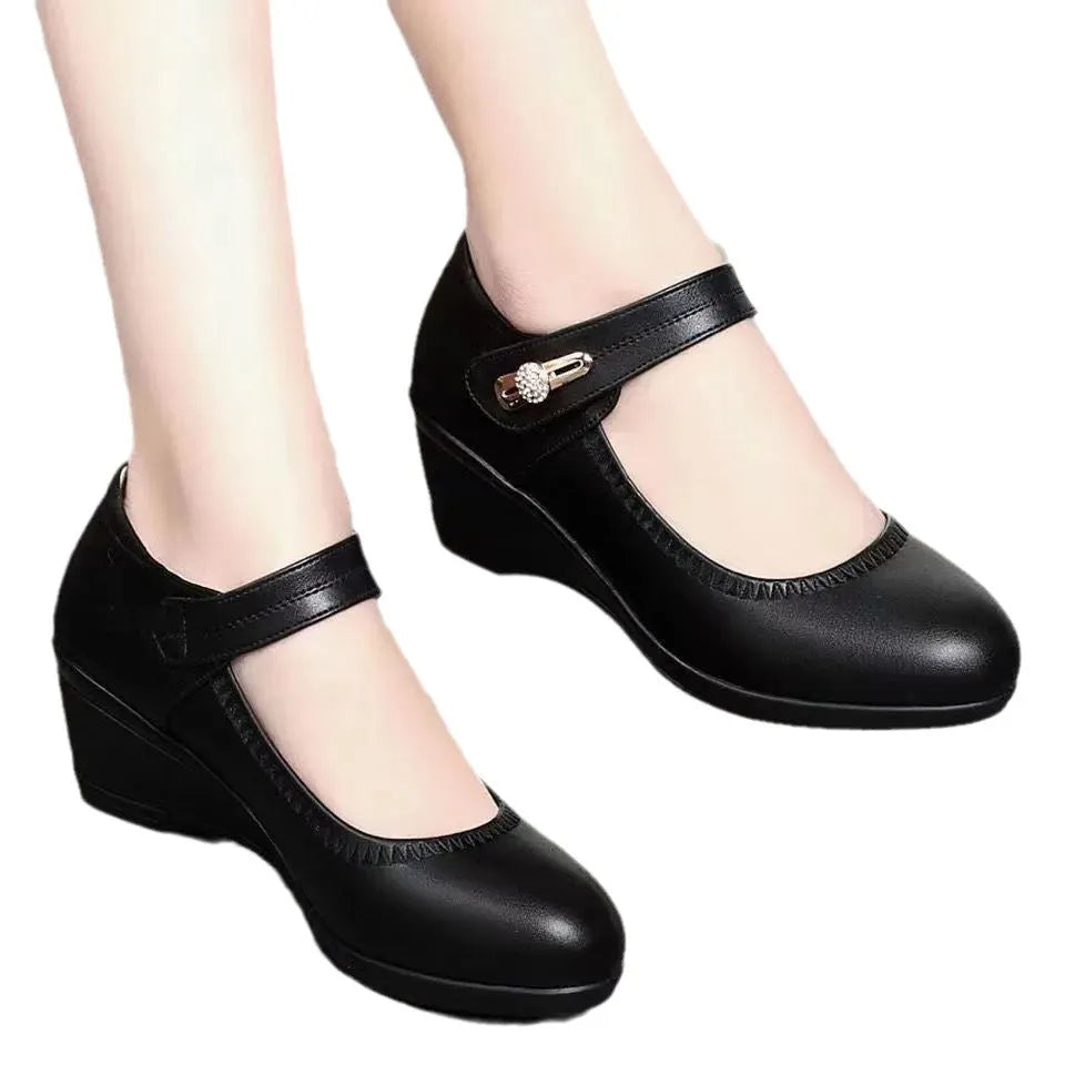 Marcella | Mules in Pelle Morbida con Tacco Comfort