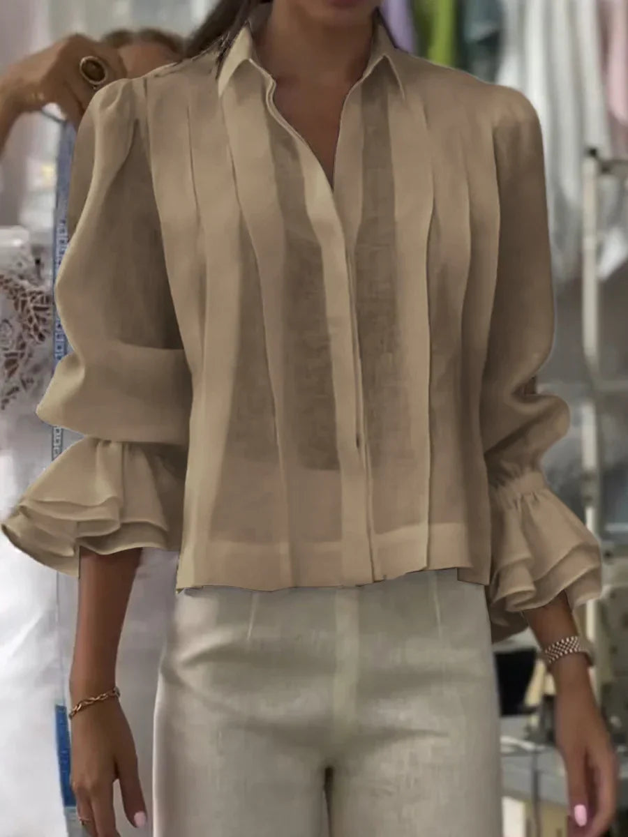 Vittoria | Blusa Plissettata in Cotone