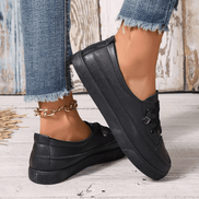 Elowen – Scarpe basse ortopediche da donna bianche con lacci – Soletta morbida e traspirante