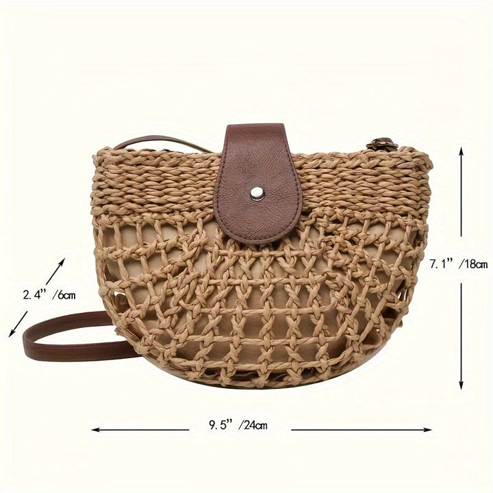Giuseppina | Borsa Mezzaluna Intrecciata dal Fascino Bohème