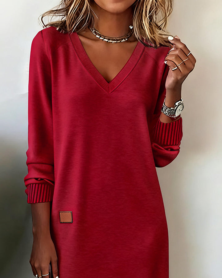 Edera | Abito in Maglia con Scollo a V