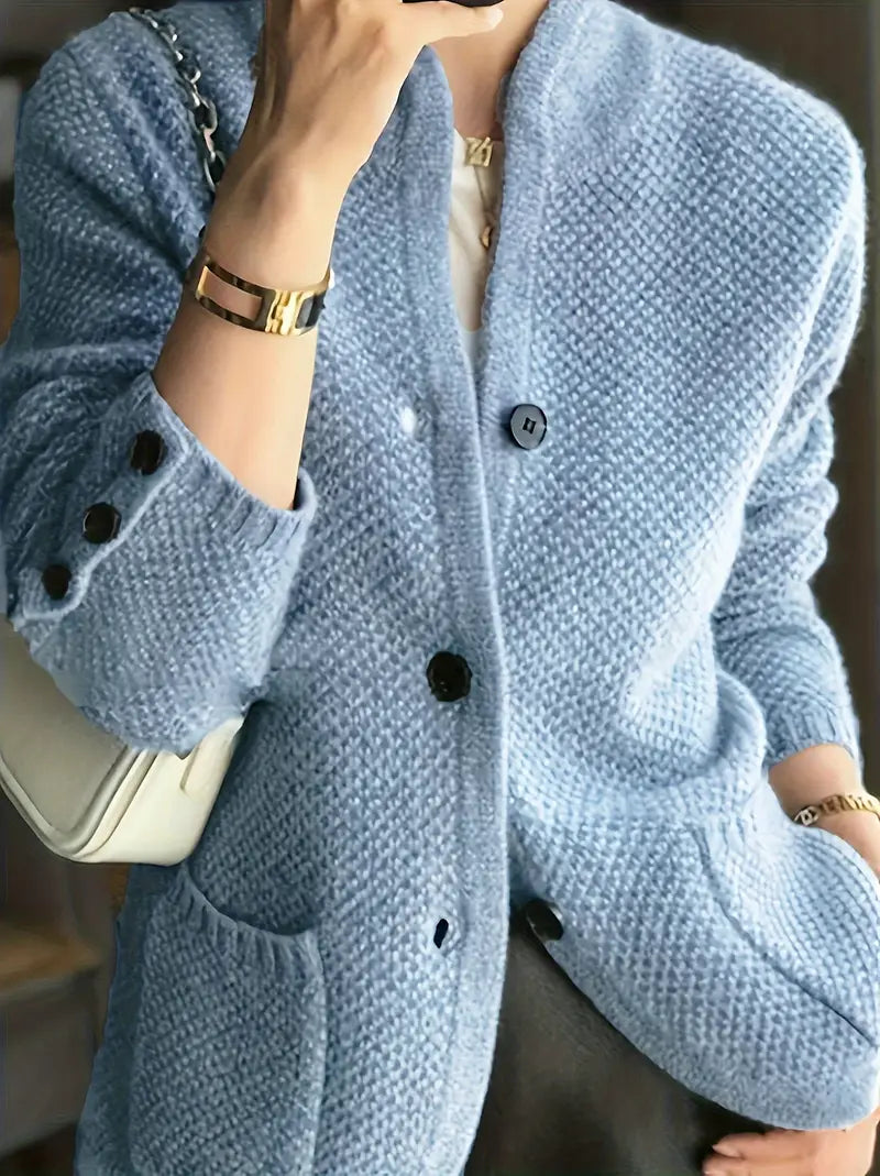 WarmWave | Cardigan con bottoni in misto cashmere