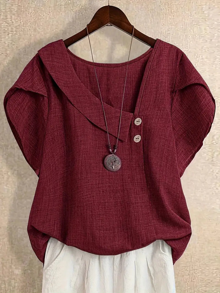 Emma | Blusa con Scollo Asimmetrico