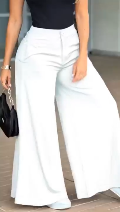 Delfina | Pantalone Fluido a Gamba Ampia