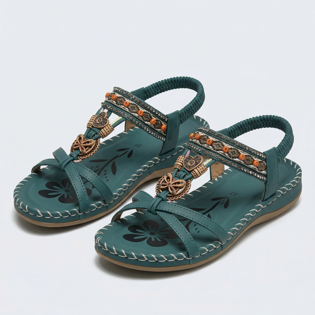 Nadia – Sandali ortopedici in stile Ibiza per comfort ed eleganza.