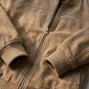 Monarch Bomber – Giacca bomber in pelle scamosciata di alta qualità