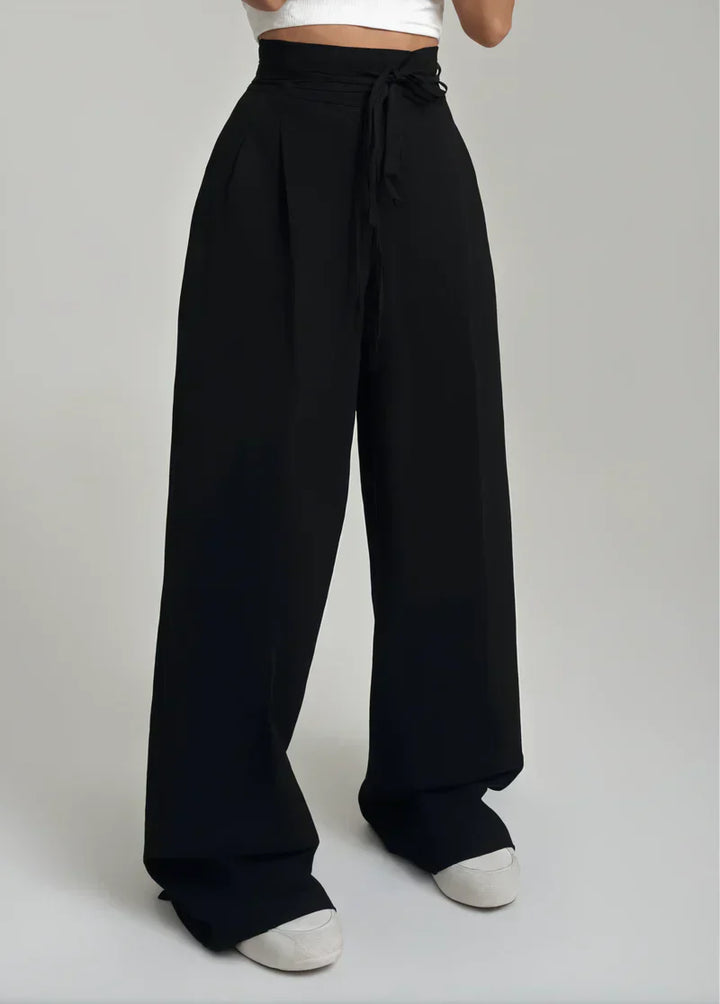Alessandra | Pantalone a Vita Alta e Gamba Ampia