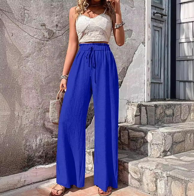 Pantaloni estivi leggeri e casual colore avorio Flow