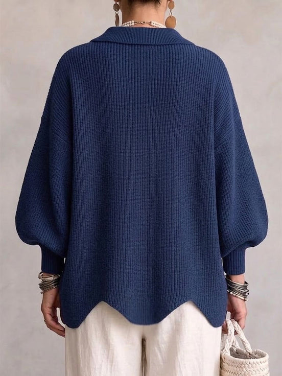 Solidea | Cardigan Oversize con Grandi Bottoni Dorati