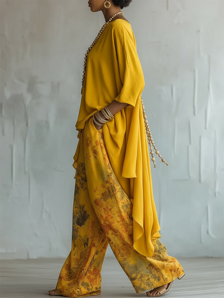 Beatrice | Completo Boho Floreale dal Fascino Mediterraneo