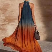 Paula | Robe longue halter/V dégradée