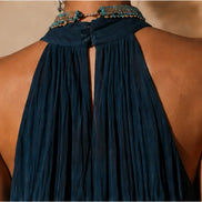 Paula | Robe longue halter/V dégradée