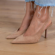 Marie™ | Sandali con tacco basso color nude